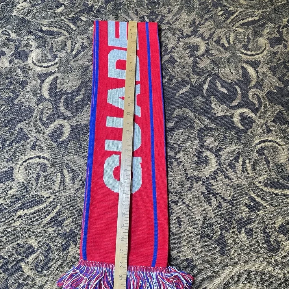 Guadeloupe Soccer Football Scarf Licensed New Red Blue Double Sided New